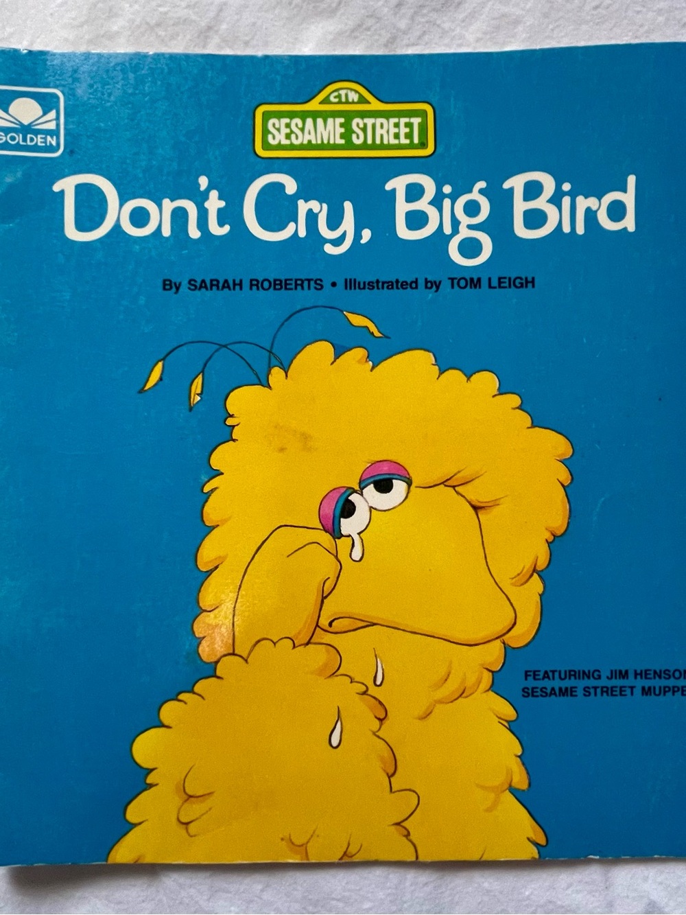 VTG 1983 Sesame Street "Don't Cry, Big Bird" Softcover Golden Book
